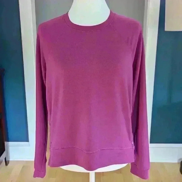 Sincerely Jules T-Shirt With Snap Detail On Sides In Magenta Size M - Picture 1 of 5